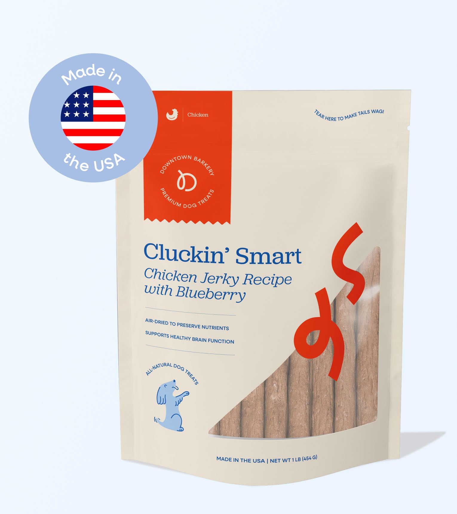 USA-Made Air-Dried Duck and Chicken Jerky Sticks