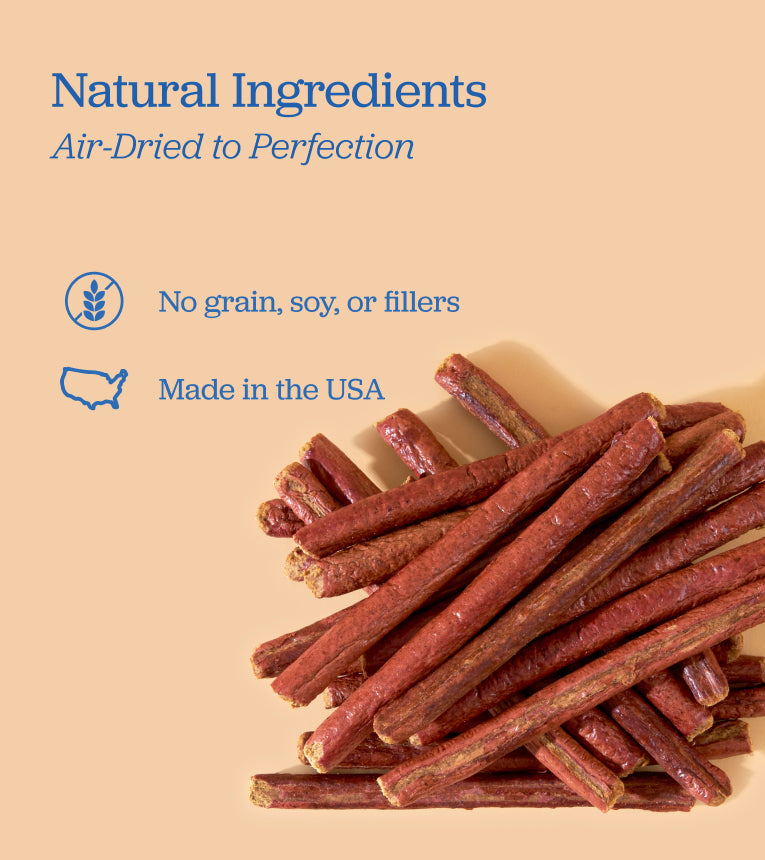 USA-Made Air-Dried Duck and Chicken Jerky Sticks