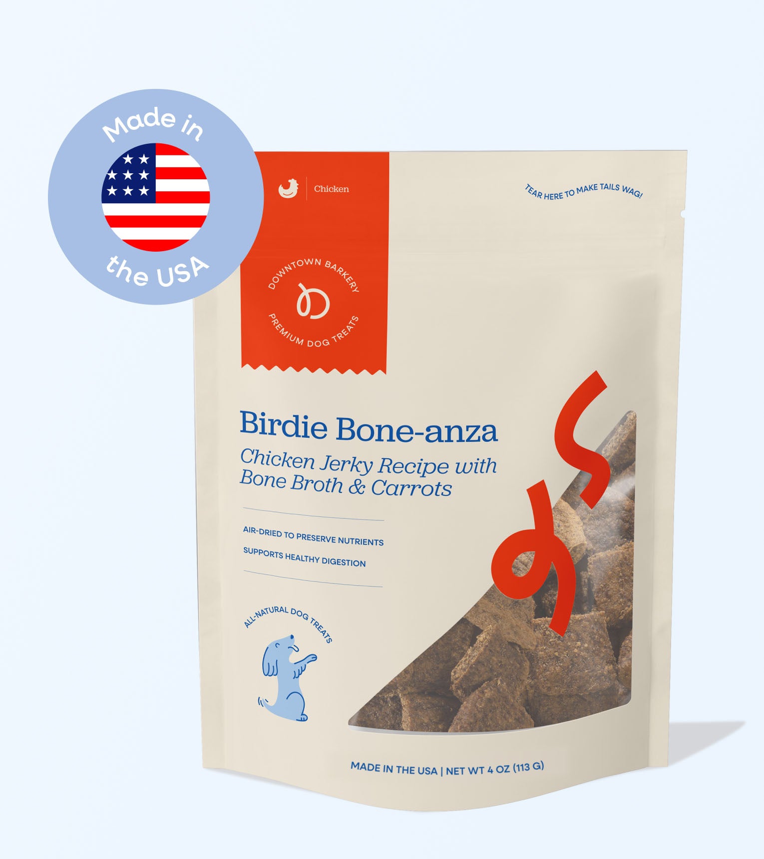 USA-Made Air-Dried Chicken and Bone Broth Jerky Bites