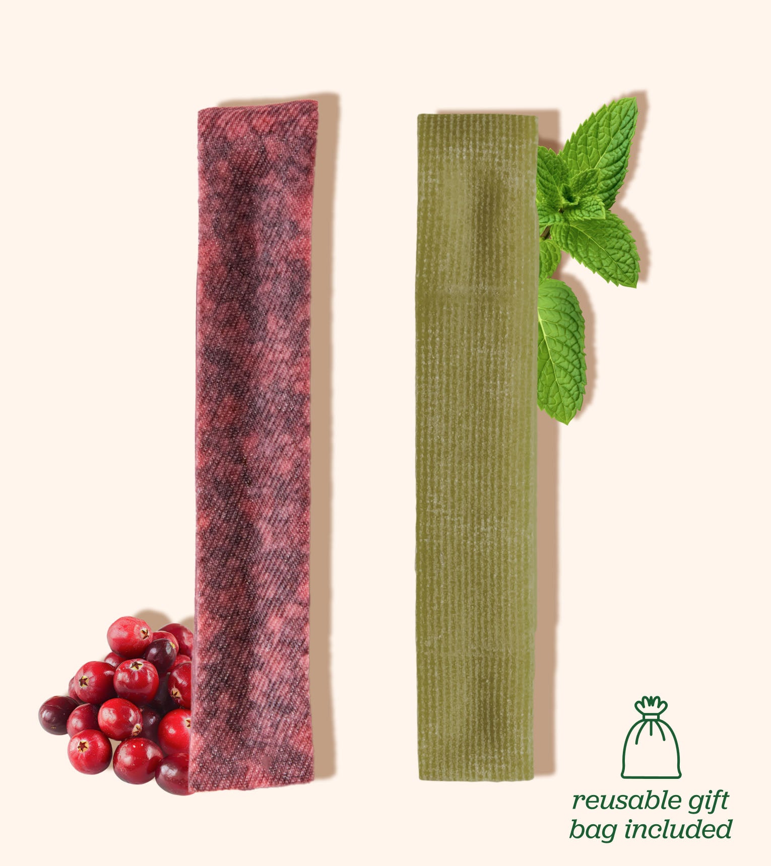 Downtown Barkery Cranberry & Mint Yak Chew Holiday Gift Set for Dogs