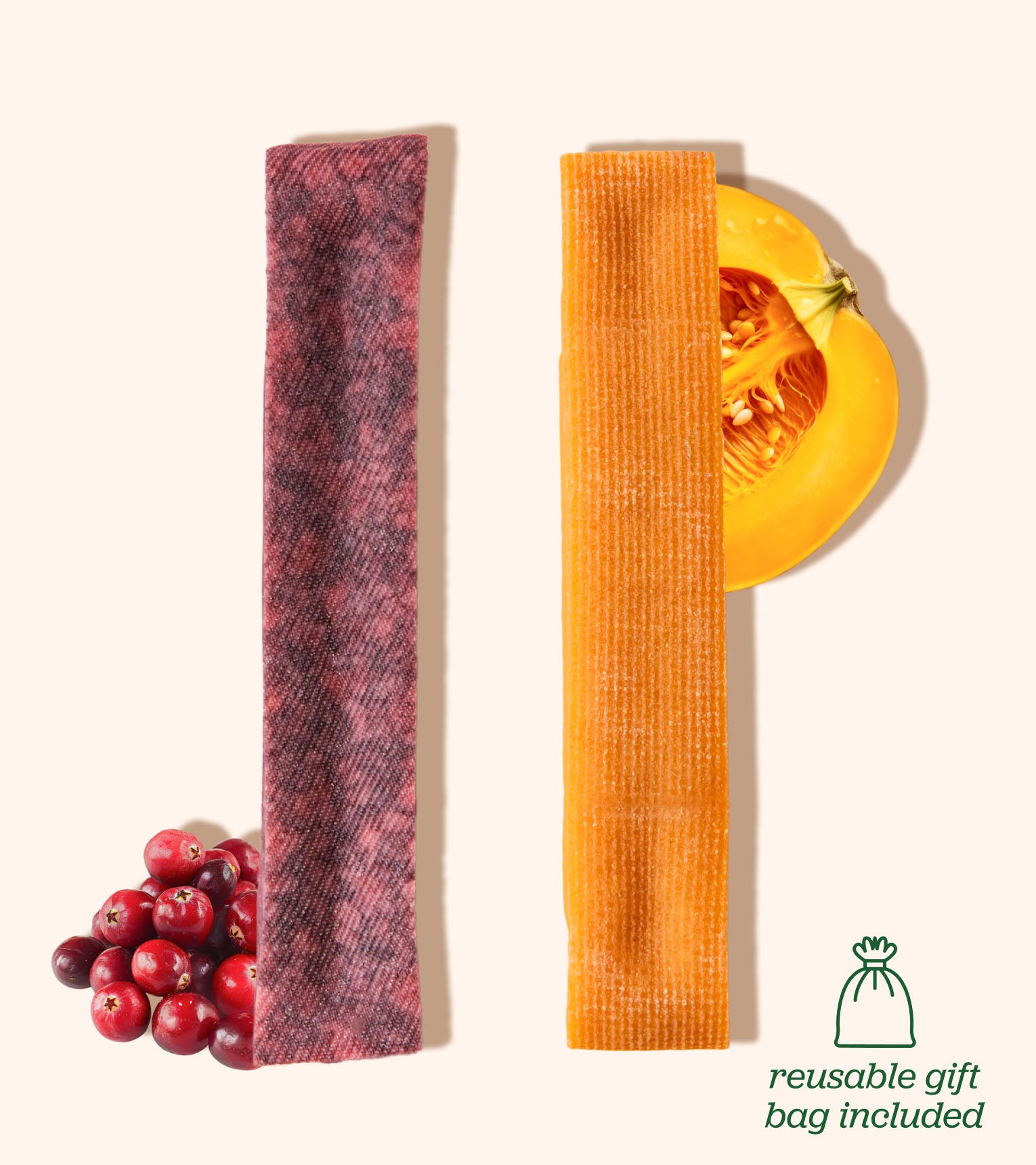 Downtown Barkery Cranberry & Pumpkin Yak Chew Gift Set for Dogs