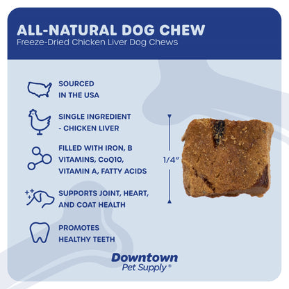 Downtown Pet Supply USA Freeze Dried Dog Chew Raw Treats Bulk, Beef, Chicken, Lamb, Duck, Minnow Bison Heart Liver Food