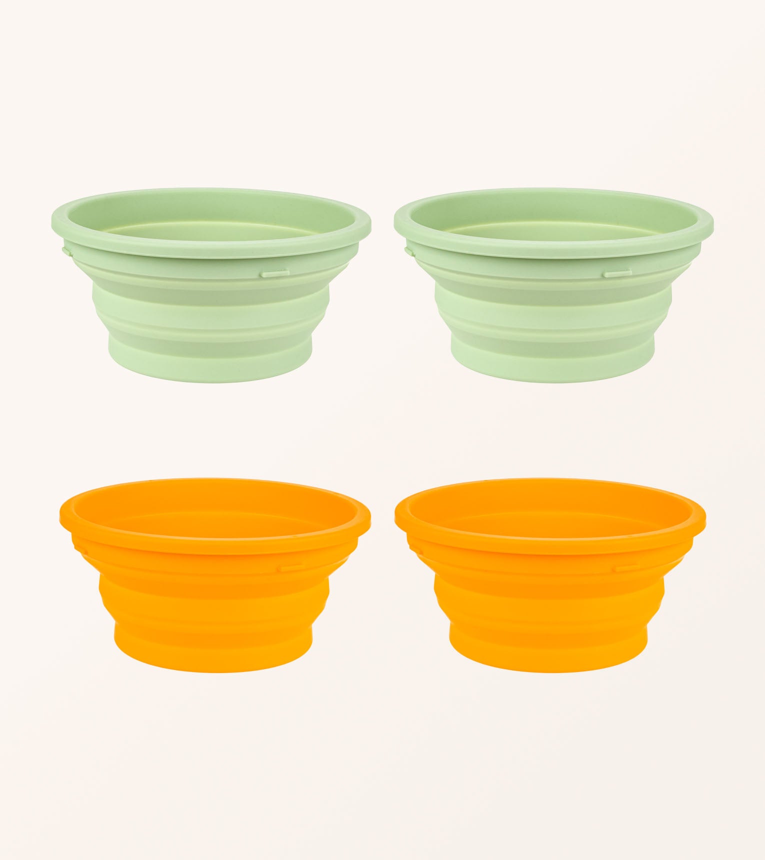 Collapsible Dog Travel Bowls - 5 Cup Silicone Bowls - 4 Pack