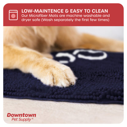 My Doggy Place - Ultra Absorbent Microfiber Dog Pet Door Mat, Durable, Quick Drying, Washable, Prevent Mud Dirt, Keep Your House Clean (Paw Print Design)