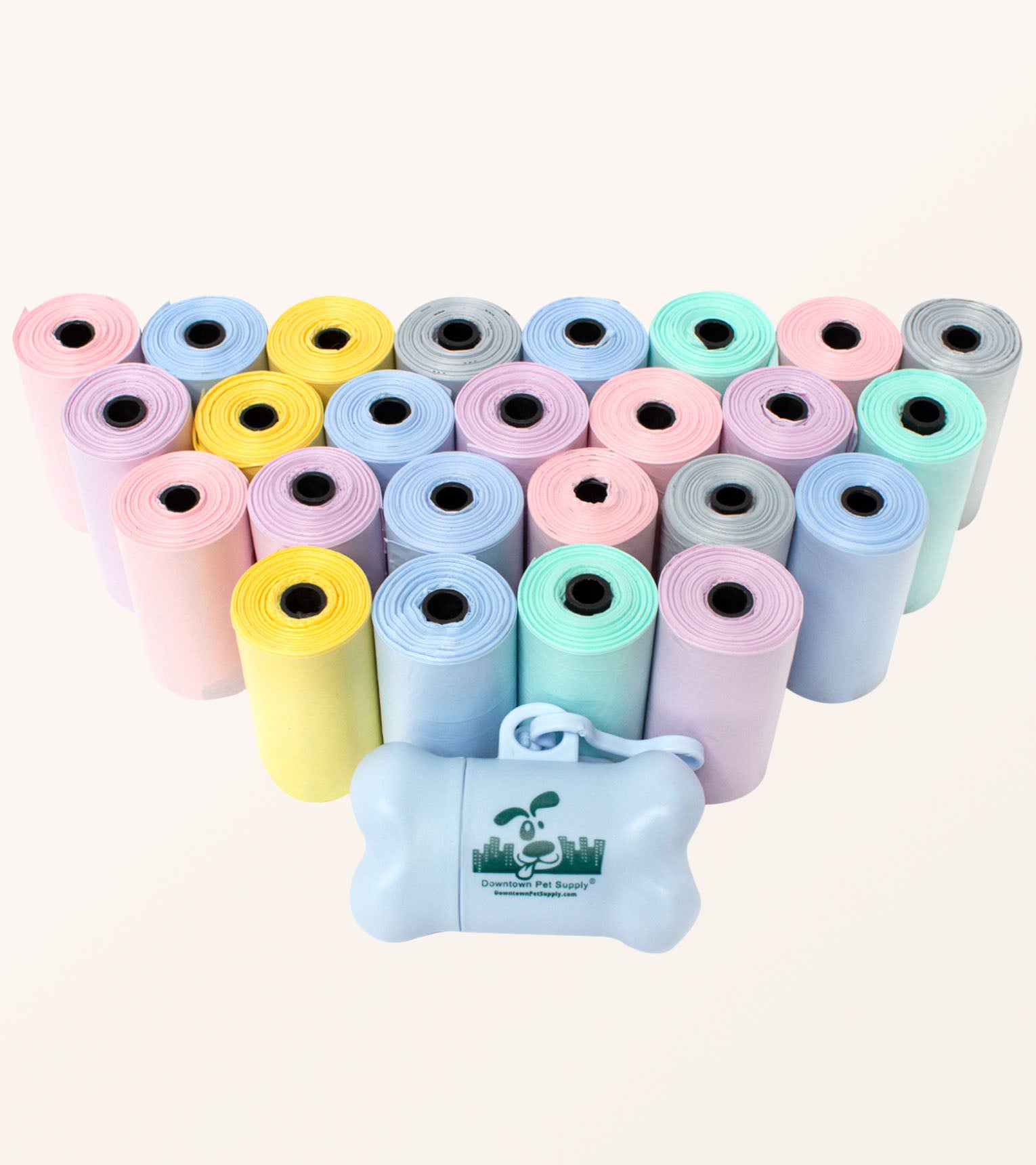 Pastel Dog Poop Bags with Dispenser - Lavender Scent or Unscented
