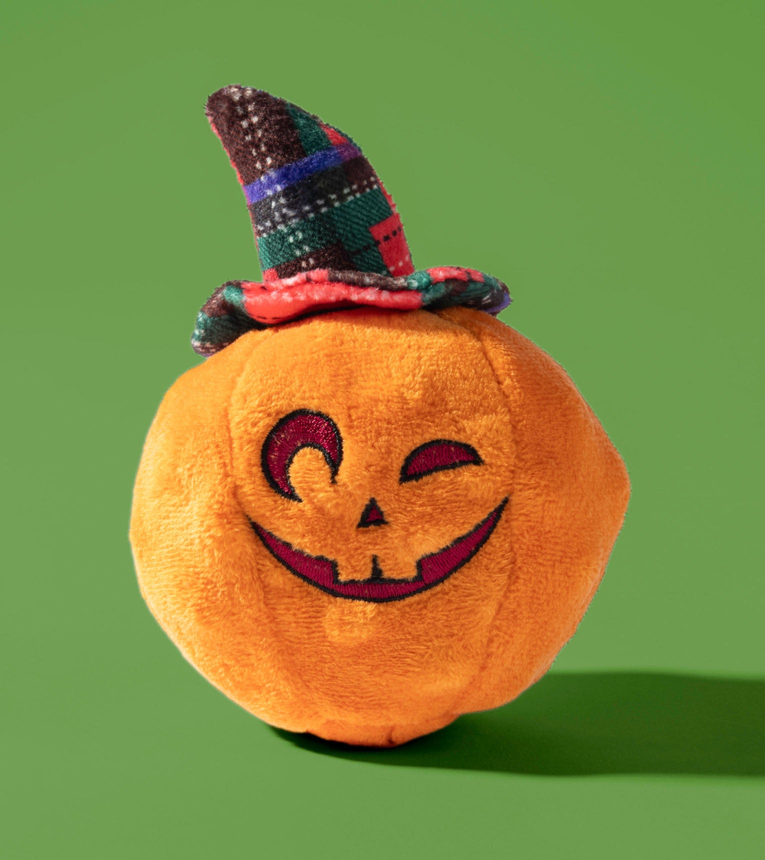 Jack-O'-Lantern Pumpkin Squeaky Dog Toy
