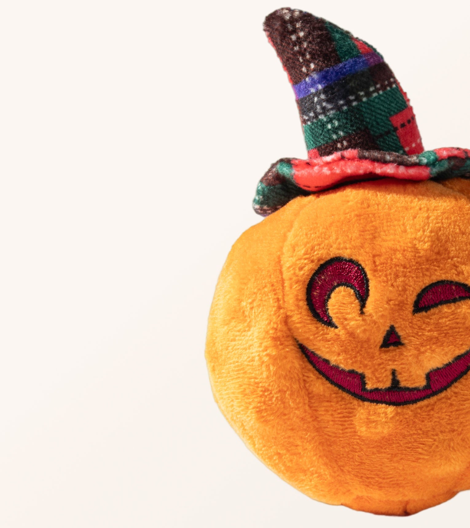 Jack-O'-Lantern Pumpkin Squeaky Dog Toy