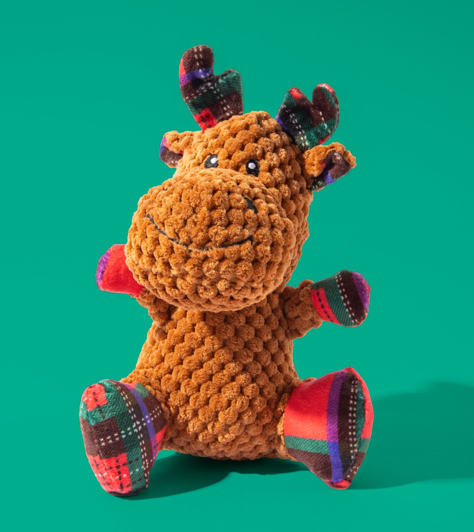 Holiday Reindeer Squeaky Dog Toy