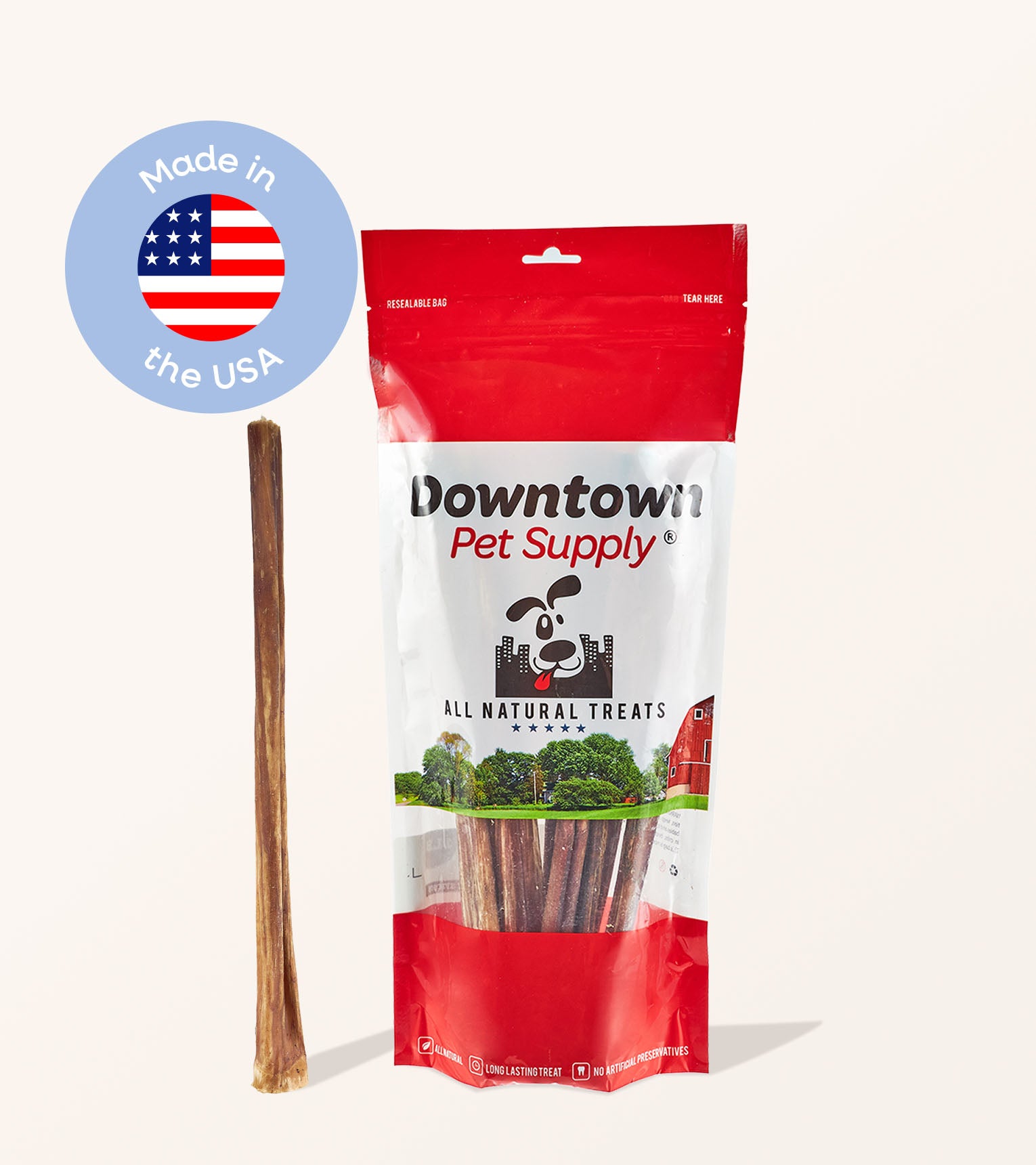 12" Bully Sticks For Large Dogs | Natural Dog Treats | Nature Gnaws