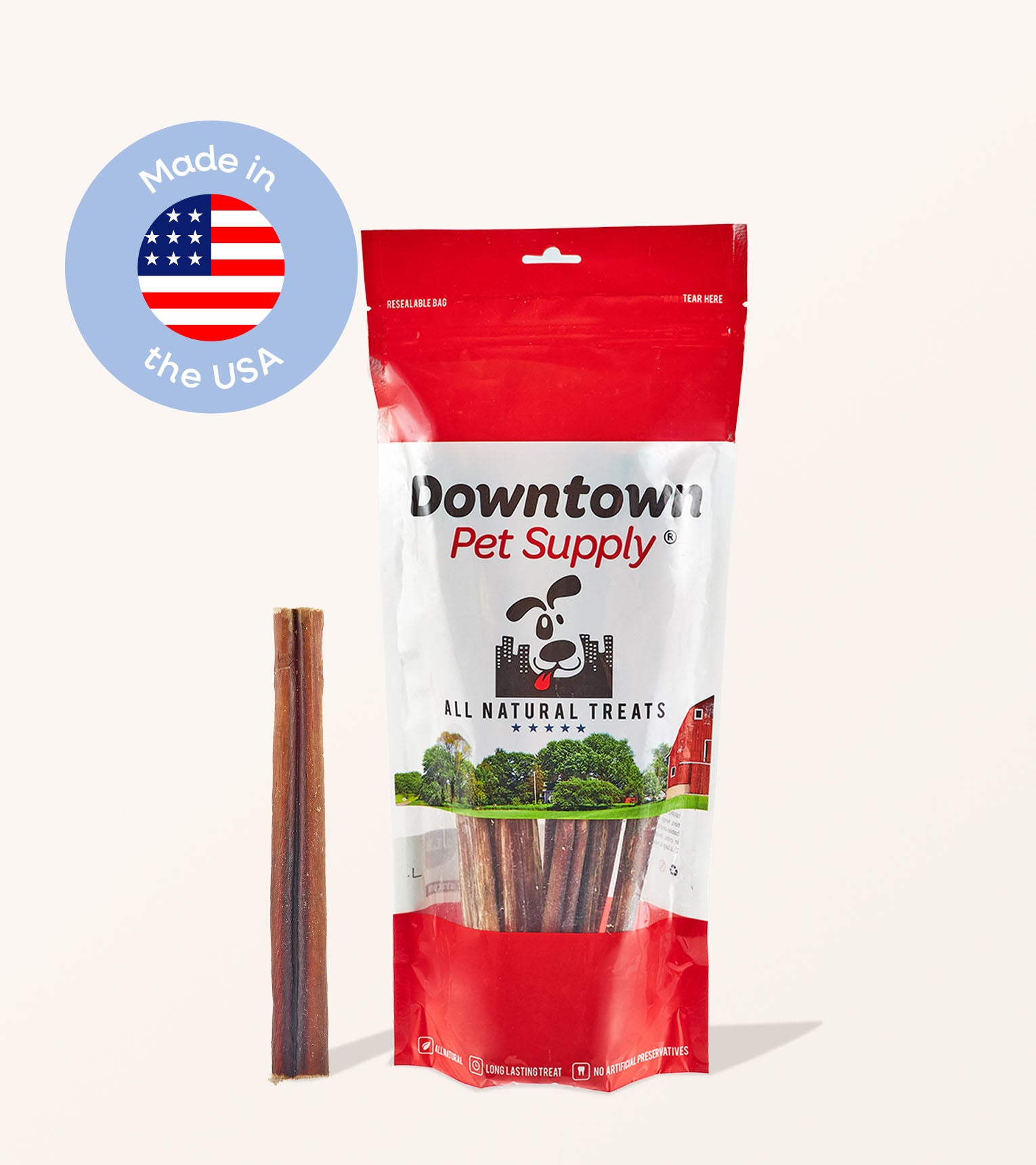 6" USA-Made Regular Bully Sticks
