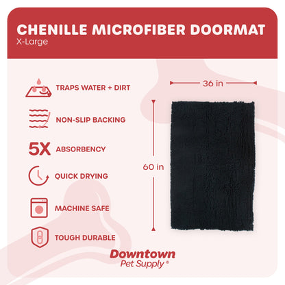 My Doggy Place - Ultra Absorbent Microfiber Dog Pet Door Mat, Durable, Quick Drying, Washable, Prevent Mud Dirt, Keep Your House Clean (Sizes: Medium, Large, X-Large Runner, Hall Runner, Half Moon)