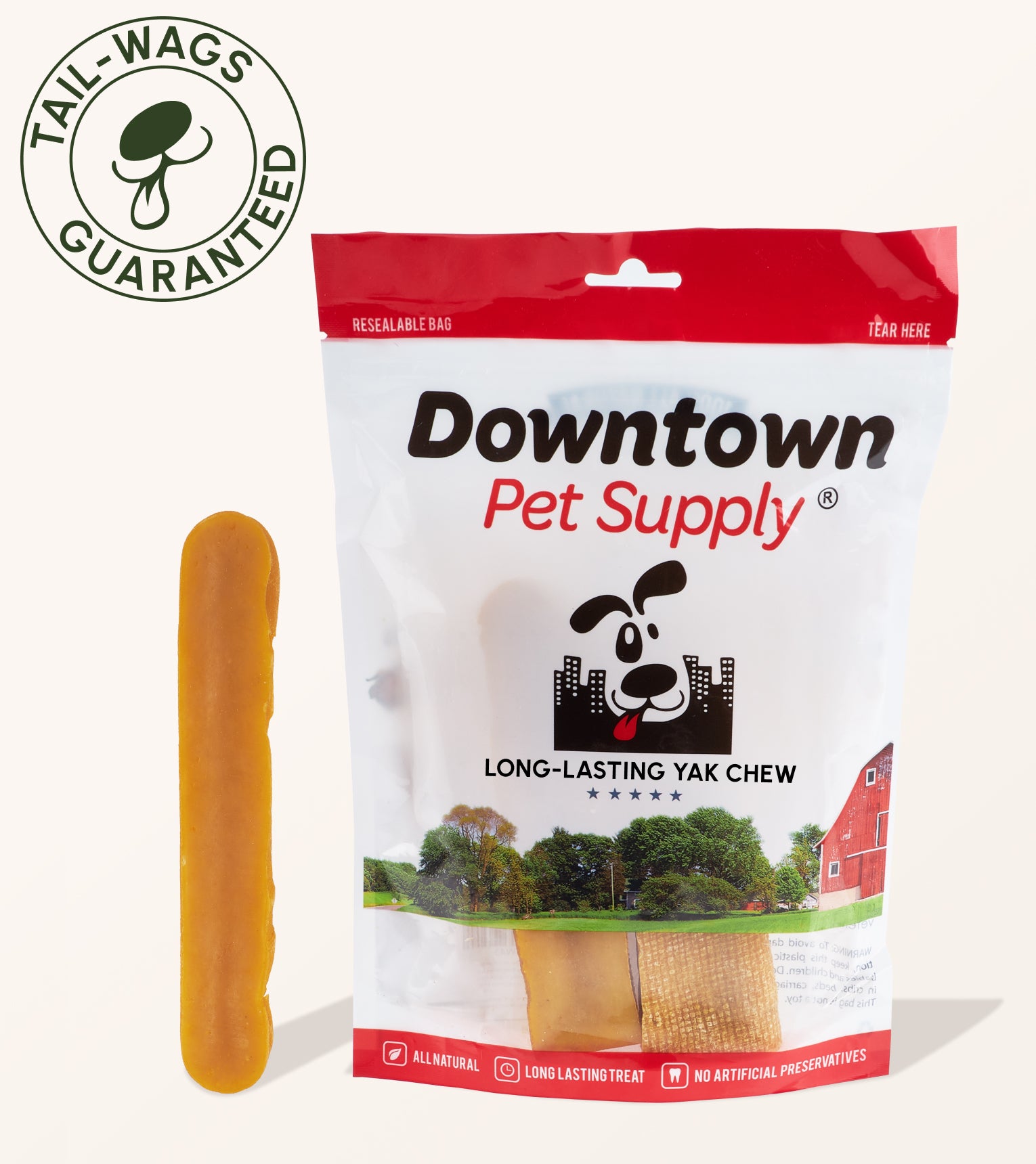 Long Lasting Himalayan Yak Chew for Dogs - Strawberry and Yak Cheese