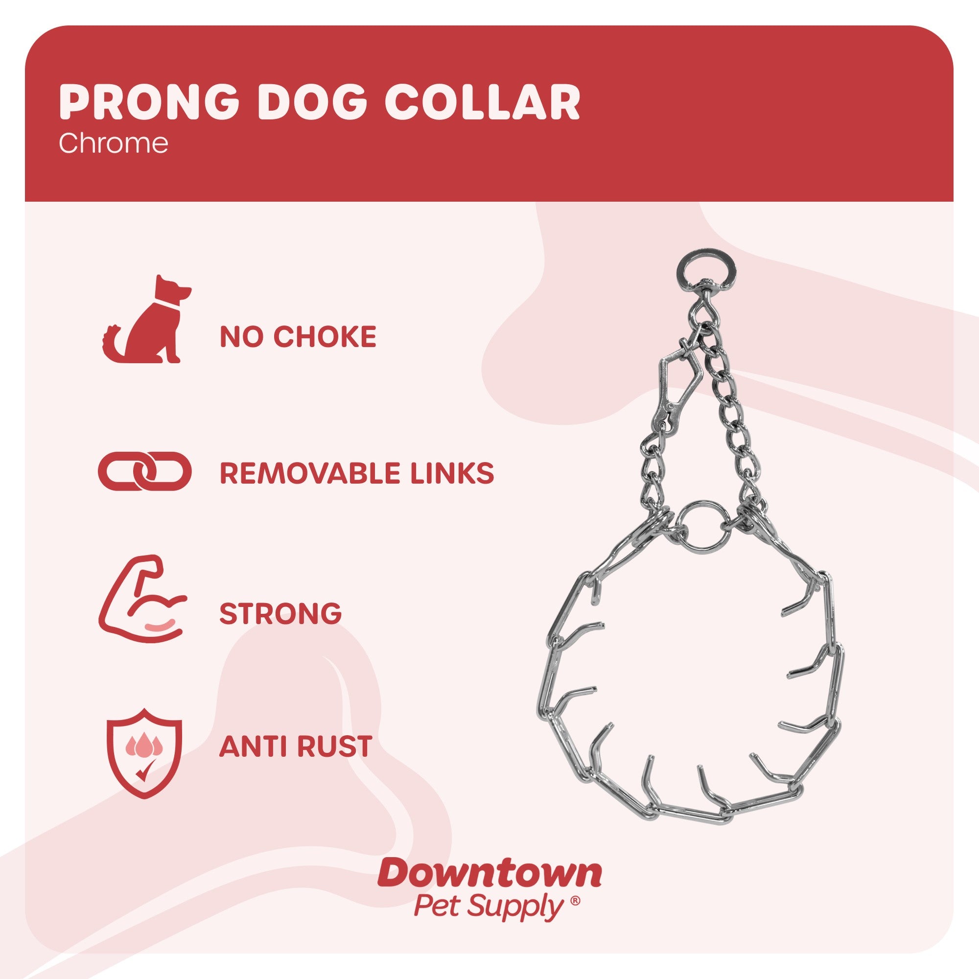 Adjustable Prong Collar for Dogs - Multi-Size Options