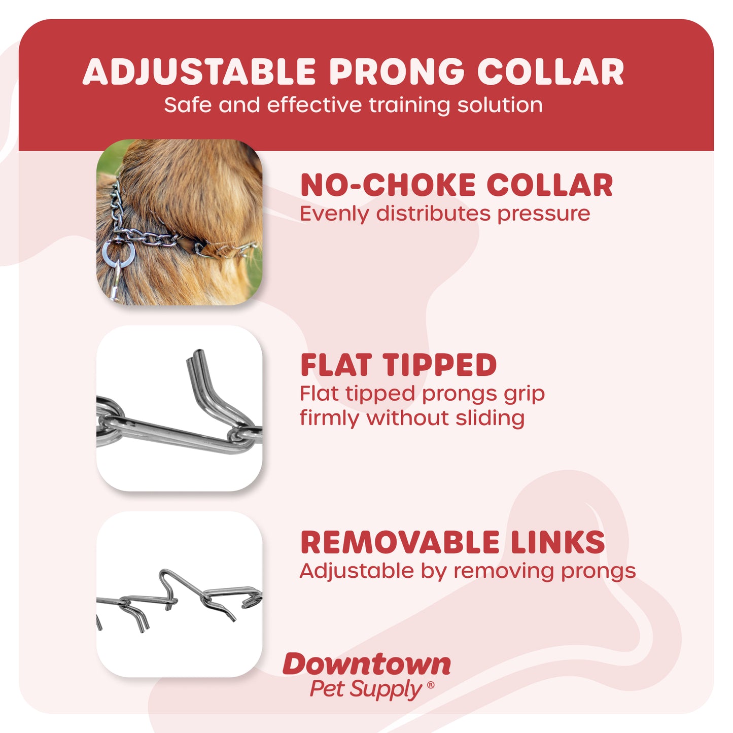 Adjustable Prong Collar for Dogs - Multi-Size and Color Options