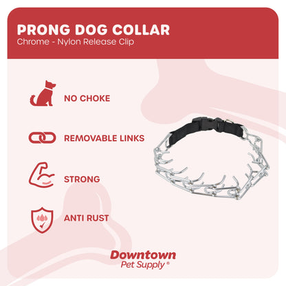 Adjustable Prong Collar for Dogs - Multi-Size and Color Options