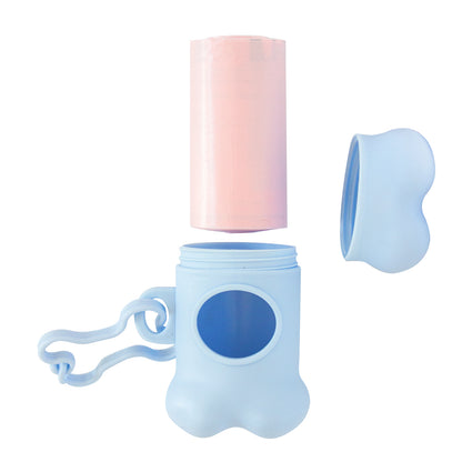 Dog Pet Waste Poop Bags Scented with Lavender in Rainbow Pastel with Leash Clip and Dispenser