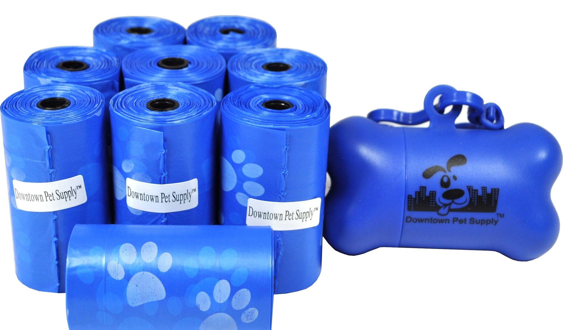 Downtown Pet Supply Dog Poop Bags Blue Dog Waste Bags, 220 Doggie Poop Bags  