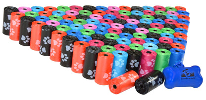 Pet Waste Poop Bags - Rainbow with Paws + FREE Dispenser