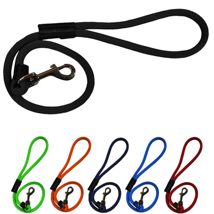 Durable 2' and 6' Long Dog Rope Leash - Multi-Color Options