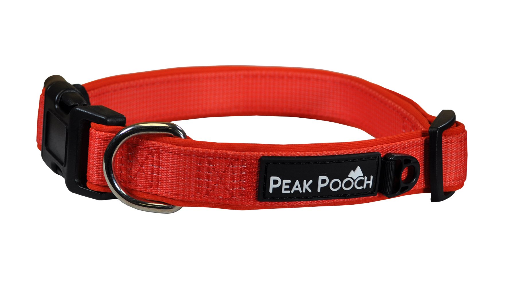 Peak Pooch Premium Designer Dog Collars Soft Padded Adjustable for All Dogs, Purple, Large