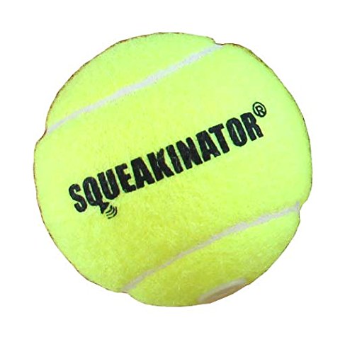 The Squeakinator, the original squeaking tennis ball