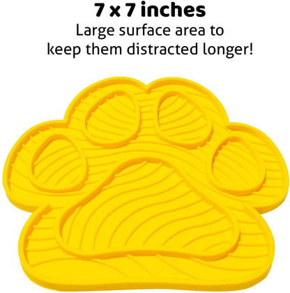 Interactive Dog Slow Feed Paw Mat Lick Pad, Calming Puzzle Distraction to Slow Down Eating, Puppy Anxiety Activity Toy