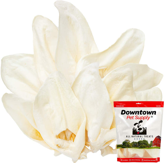 Cow Ears - Best Natural Grain Free, No Rawhide, Long Lasting Dog Dental Chews and Treats for Large and Medium Aggressive Chewers (5 Pack, 12 Pack, 25 Pack)
