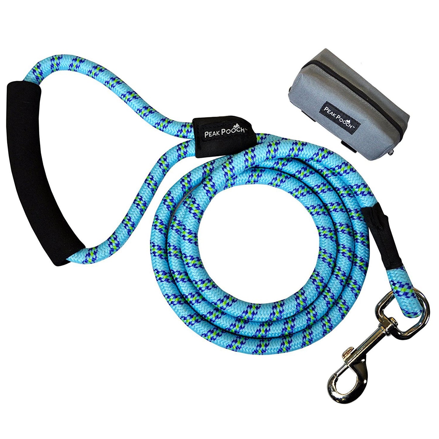 6' Dog Leash with Poop Bag Dispenser - Multi-Style and Color Options
