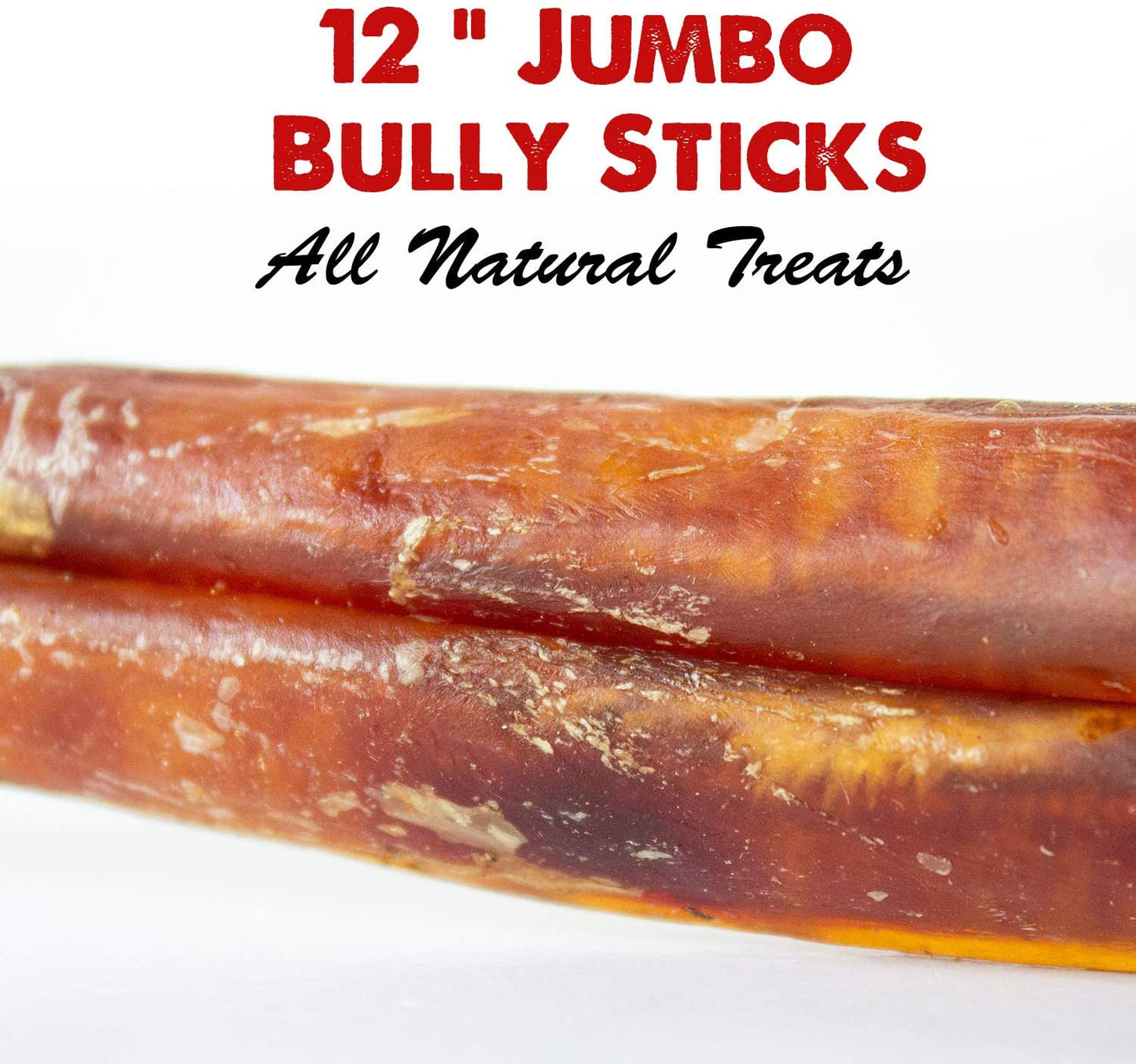 6 and 12 inch Jumbo Extra Thick USA Bully Sticks for Dogs (Bulk Bags by Weight) - All Natural American Dog Dental Chew Treats, High in Protein, Great Alternative to Rawhides