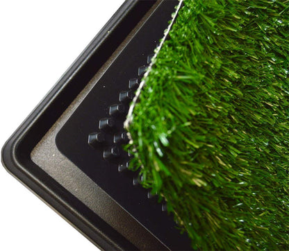 Dog Pee Potty Pad, Bathroom Tinkle Artificial Grass Turf, Portable Potty Trainer Full System, Trays, and Replacement Grass (16" x 20", 20" x 25", 20" x 25" with Drawer, 25" x 30")