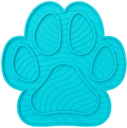 Interactive Dog Slow Feed Paw Mat Lick Pad, Calming Puzzle Distraction to Slow Down Eating, Puppy Anxiety Activity Toy