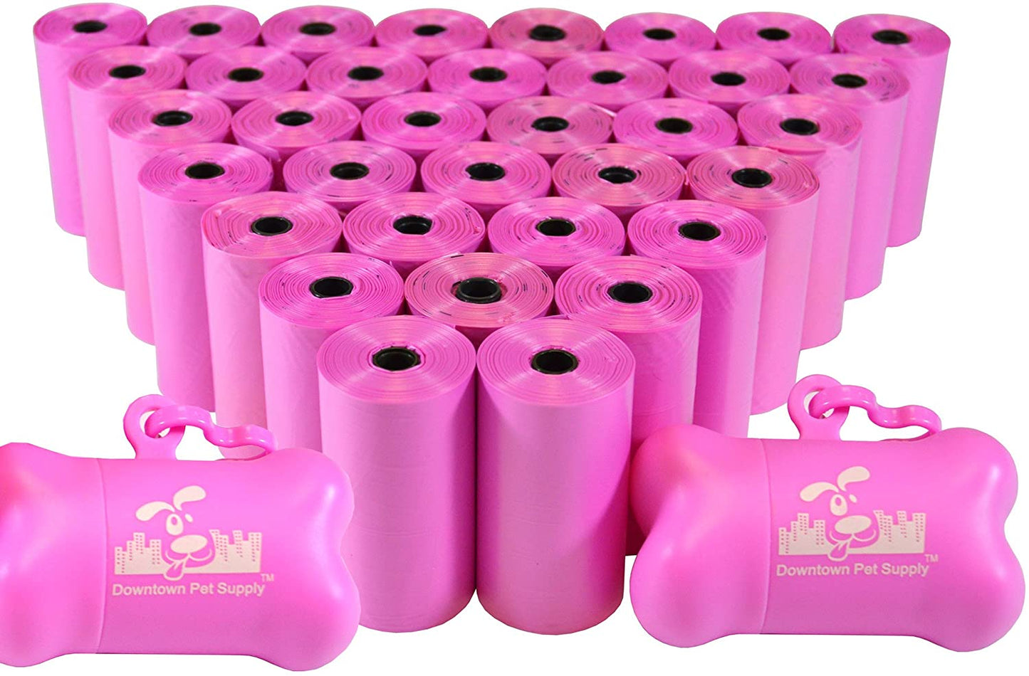 Dog Poop Bags with 2 Dispensers - Multi-Color and Pack Options