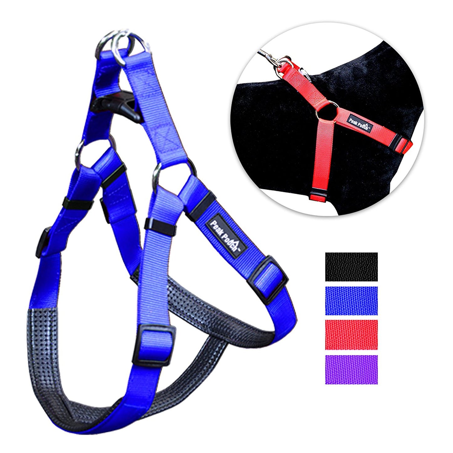 No Pull Nylon Dog Harness for Walking - Multi-Size and Color Options