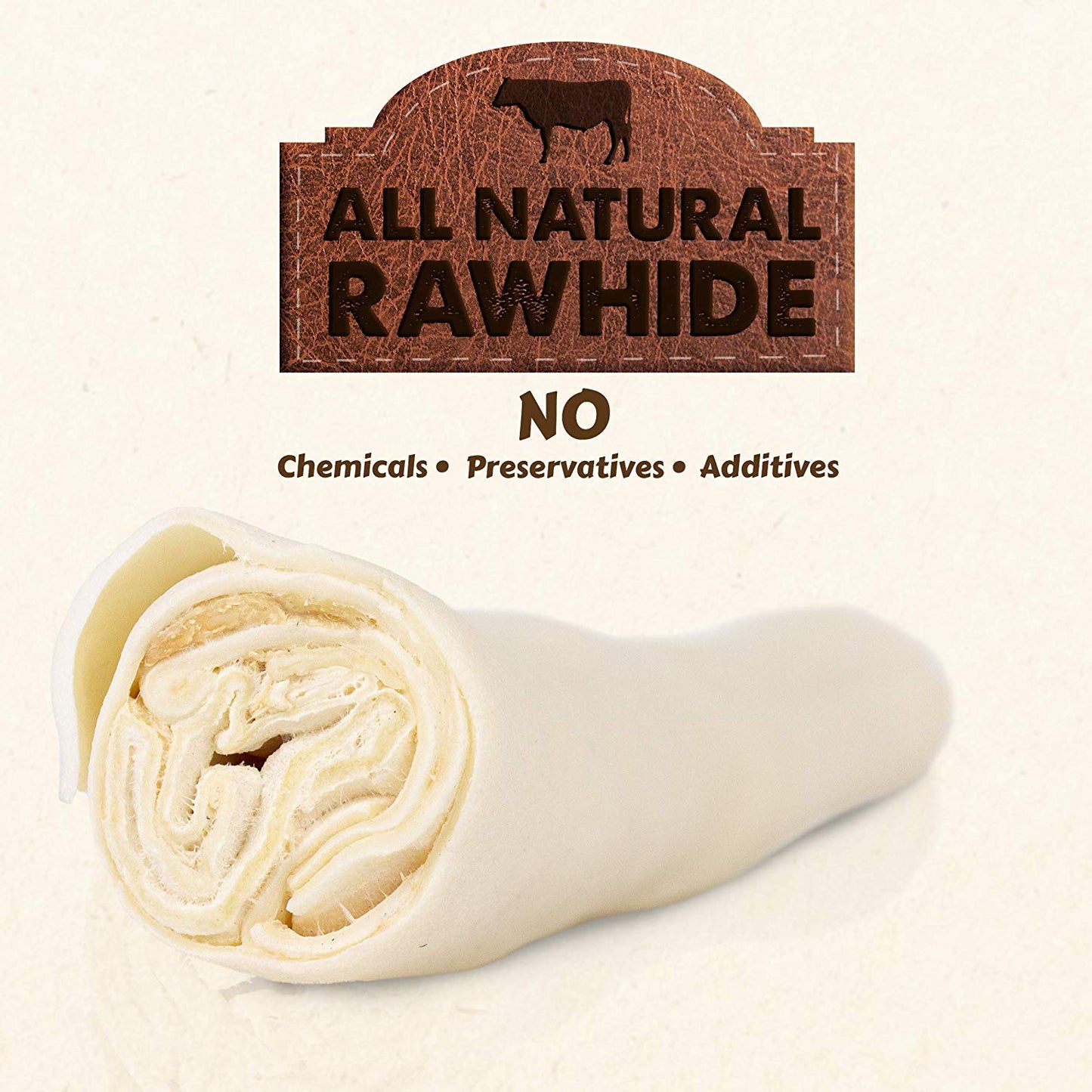 Rawhide Retriever Rolls - Dog Chew Treats - By Size and Pack