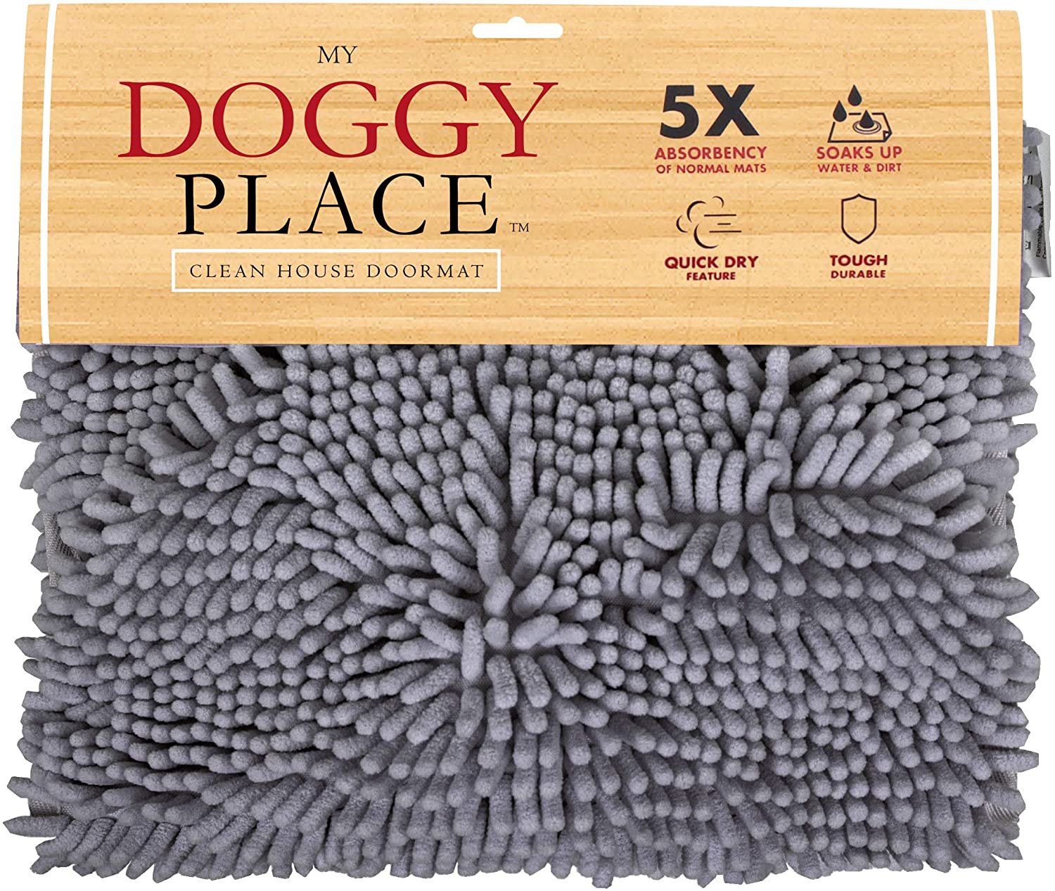 My Doggy Place - Ultra Absorbent Microfiber Dog Door Mat Durable Quick Drying