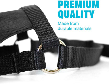 Soft Flexible Mesh Dog and Cat Muzzle for Barking Biting or Chewing, Humanely Train Behavior and Obedience, Gentle Halter Leader