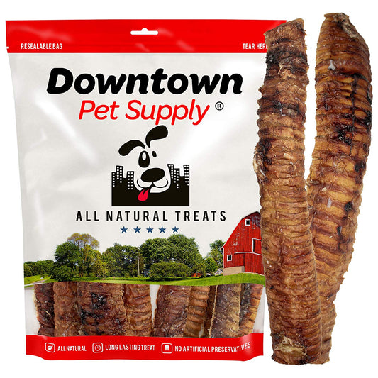 3-12" Beef Trachea Strip Dog Chews - Long Lasting Treat - Multi-Pack