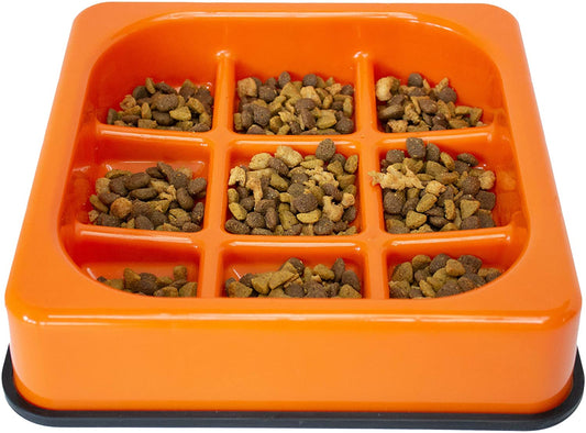 Slow Feed Food Bowl, Fun Maze Puzzle Designs Anti-Gulping No Choke Pet Feeders, Interactive Toy Feeding Game for Small, Medium, and Large Dogs