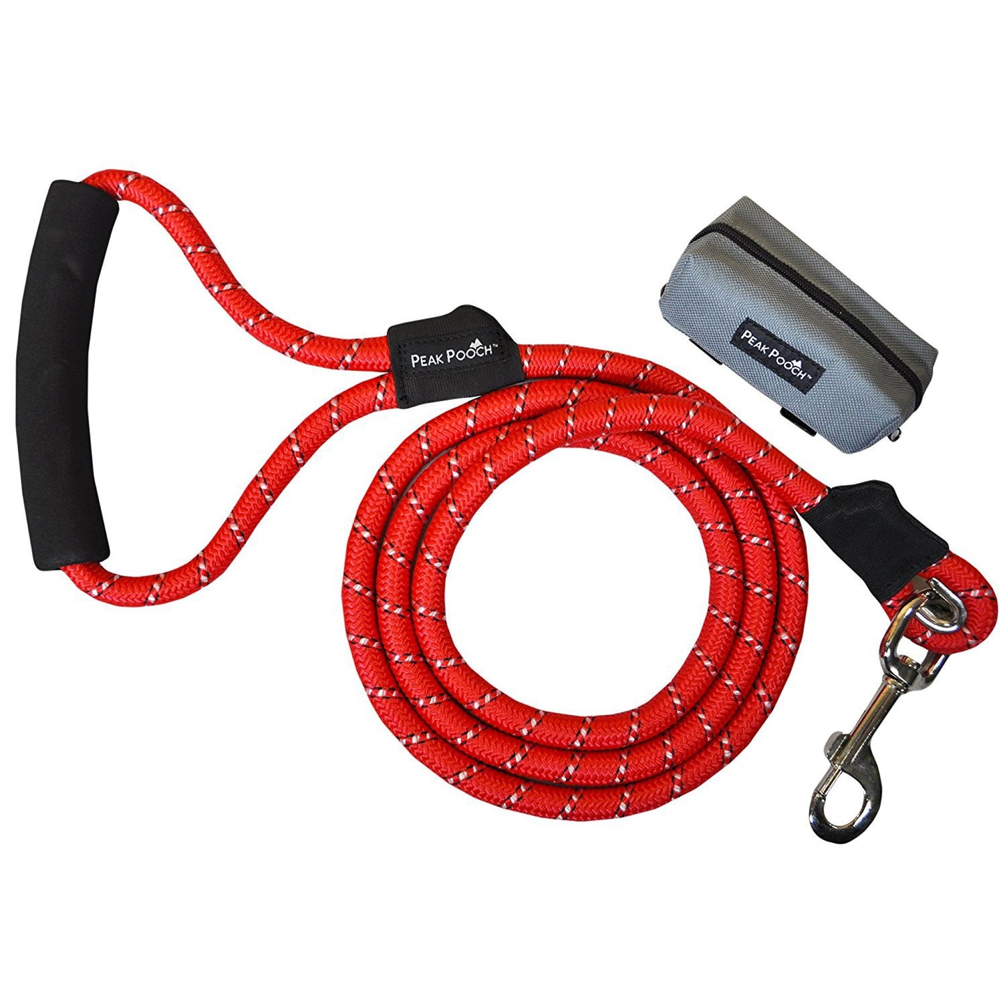 Heavy Duty Dog Rope Leash for Medium and Large Dogs + FREE Poop Bag Leash Dispenser
