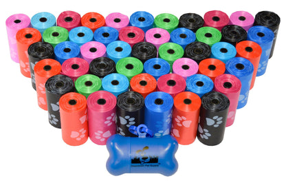 Pet Waste Poop Bags - Rainbow with Paws + FREE Dispenser