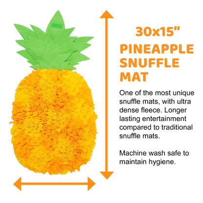 Pineapple Snuffle Mat, Interactive Slow Feed Game Puzzle, Fruit Shaped Feeding Toy for Small, Medium, and Large Dogs