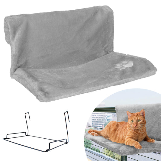 Strong Hanging Cat Hammock - Plush Pet Shelf - Folds Easily for Travel - Hang Anywhere