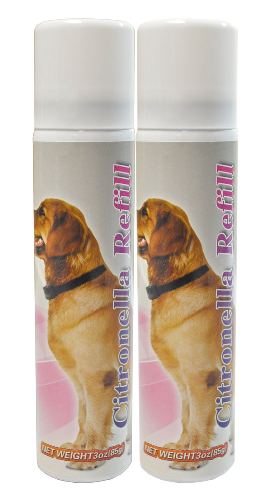 2 PACK Citronella Spray Can REFILL for NO BARK Collar - Safe, Gentle and Effective