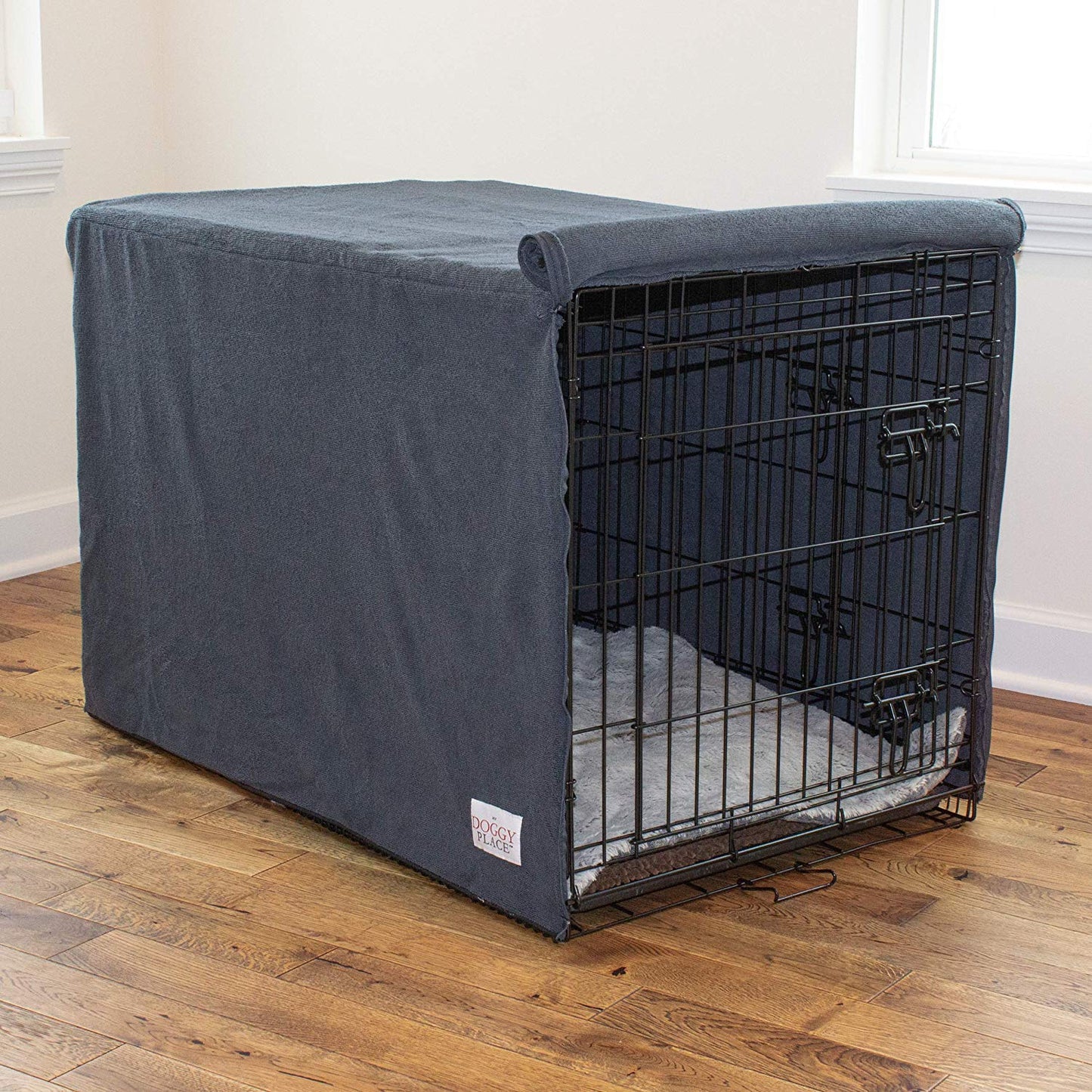 Microfiber Padded Crate Cover for Dogs - Multi-Size and Color Options