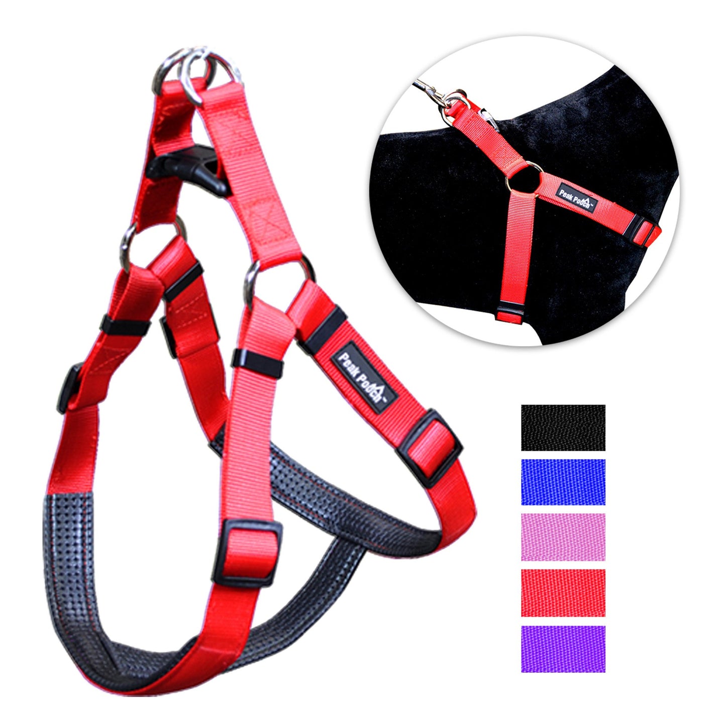 No Pull Nylon Dog Harness for Walking - Multi-Size and Color Options