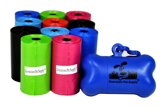 Dog Poop Bags with Dispenser - Rainbow Bags - Multi-Pack Options