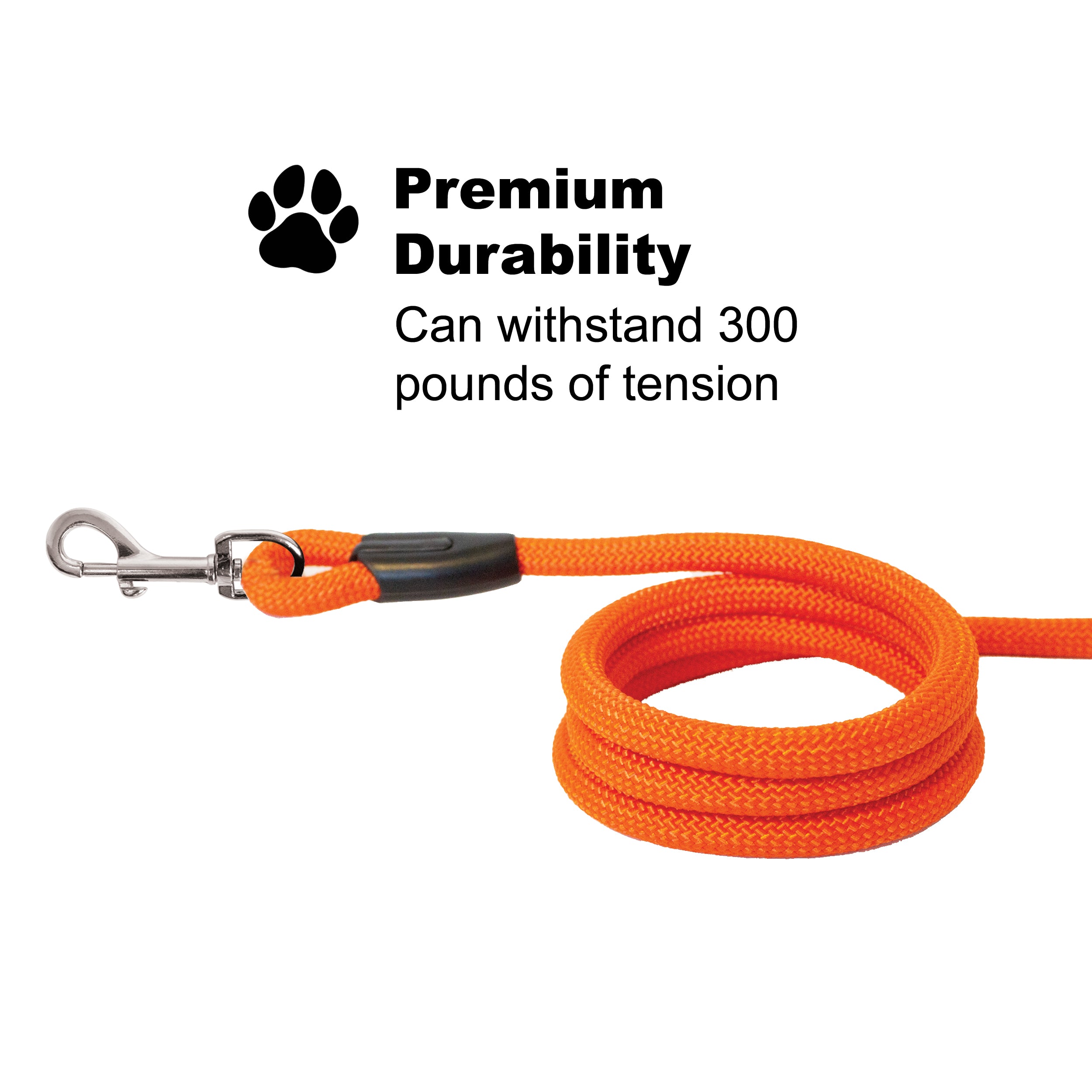 Heavy Duty Corded Dog Leash - Multi-Size and Color Options