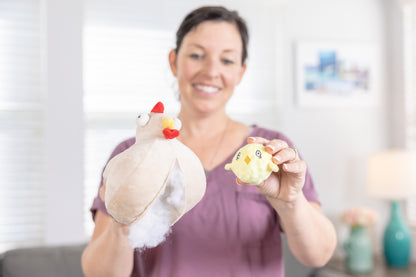 2 in 1 Plush Dog Toy for Aggressive Chewers - Shark and Chicken