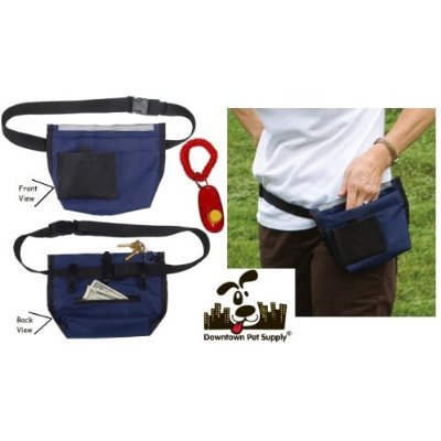 Dog Training Treat Bag with Pocket and Clicker - Multi-Color Options