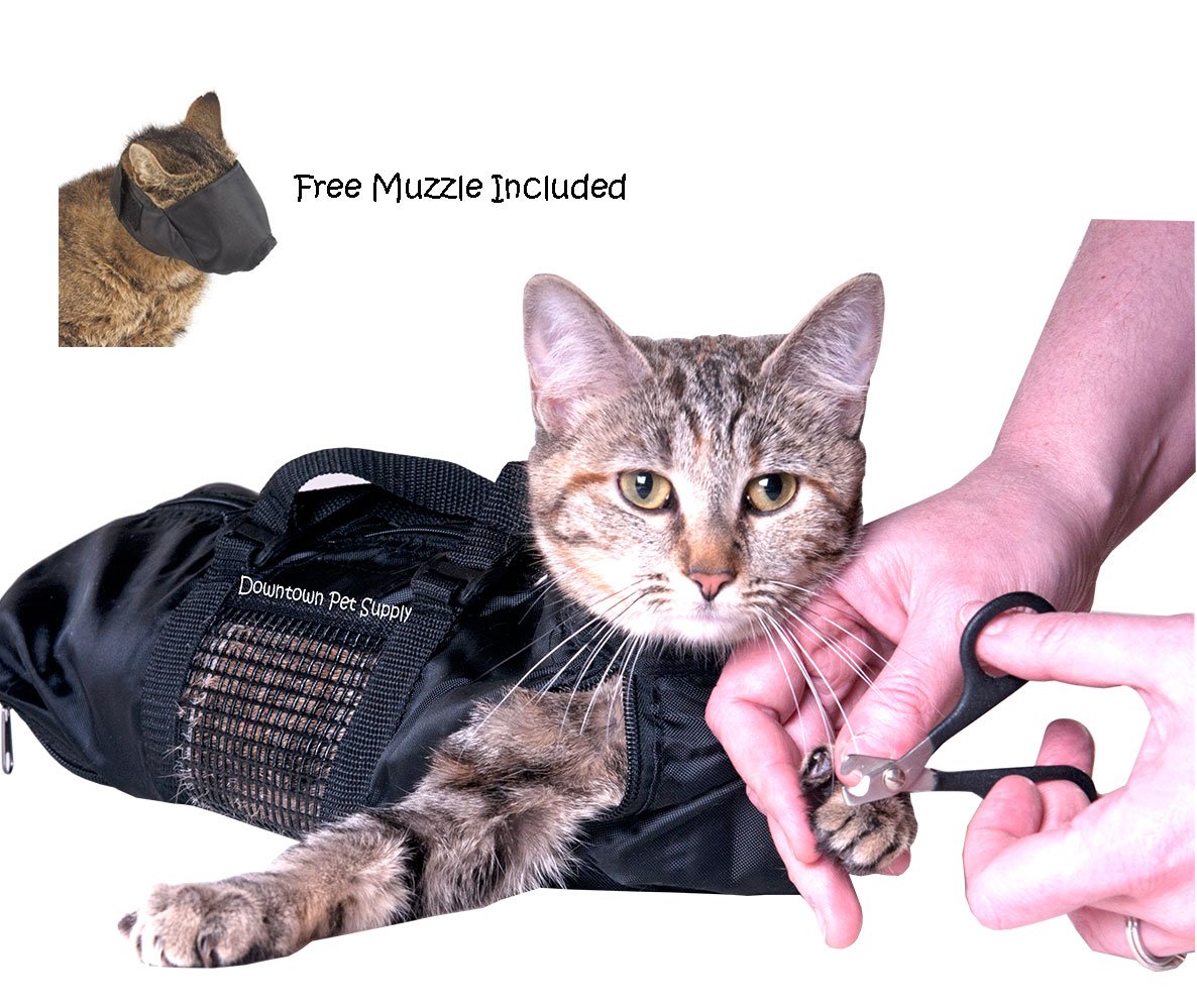 Cat Grooming Bag with Cat Muzzle - Multi-Pack Options